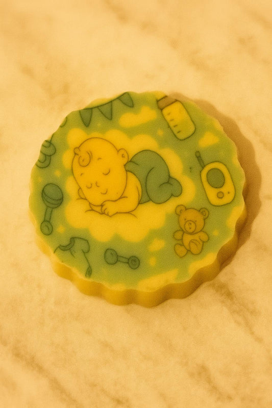 Foto Bonbon Rond 50mm Geboorte Jongen