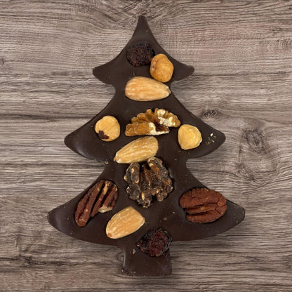 Kerstboom Reep – Pure Chocolade met Vers Gebrande Noten