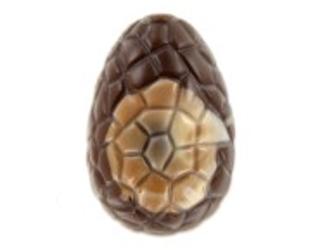 pure chocolade paasei met hazelnootpraline